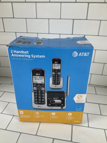 AT&T BL102-2 DECT 6.0 2 Handset Cordless Home Phone w Answering Machine (6922722082999)
